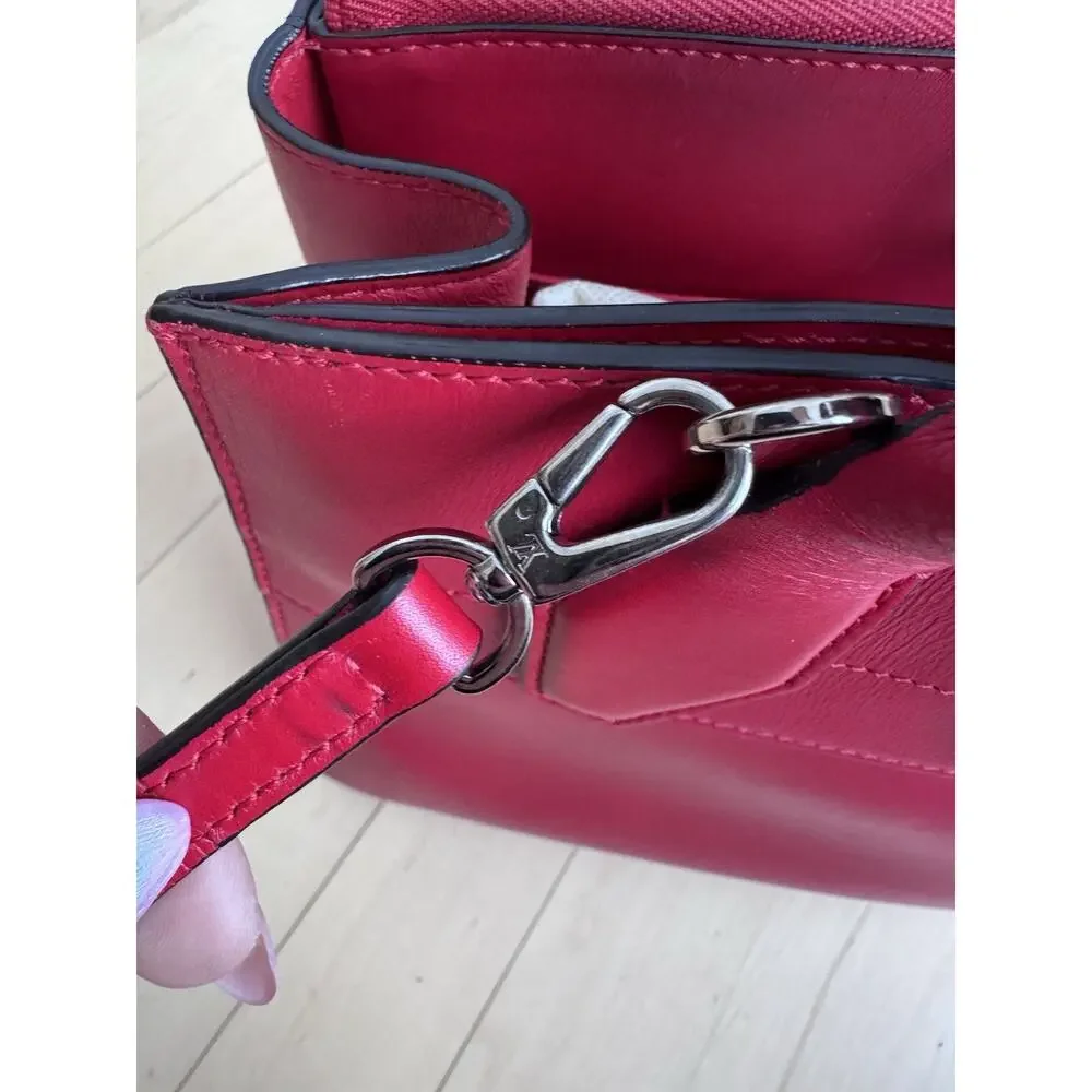 Louis Vuitton Red Smooth Leather City Steamer PM Bag